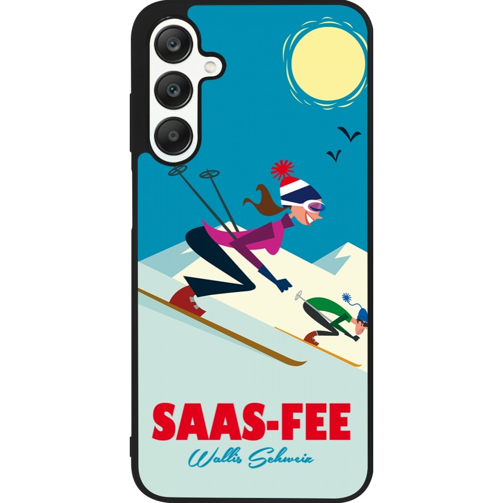 Coque Samsung Galaxy A25 - Silicone rigide noir Saas-Fee Ski Downhill