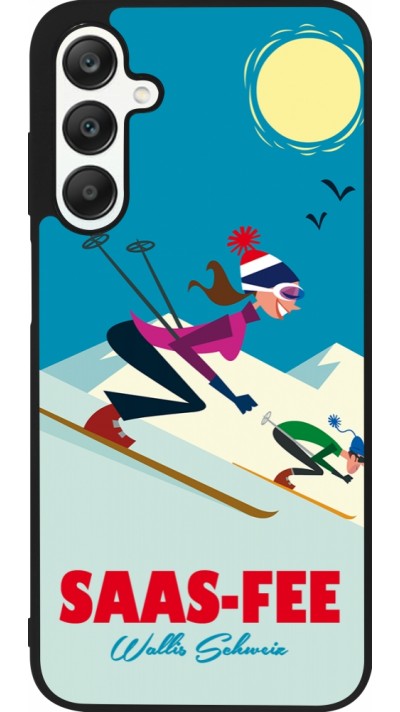 Coque Samsung Galaxy A25 - Silicone rigide noir Saas-Fee Ski Downhill