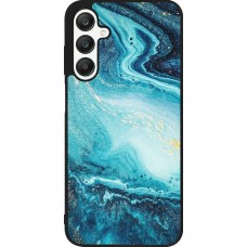 Coque Samsung Galaxy A25 - Silicone rigide noir Sea Foam Blue