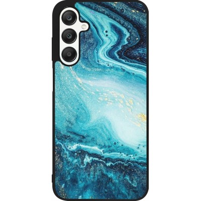 Coque Samsung Galaxy A25 - Silicone rigide noir Sea Foam Blue