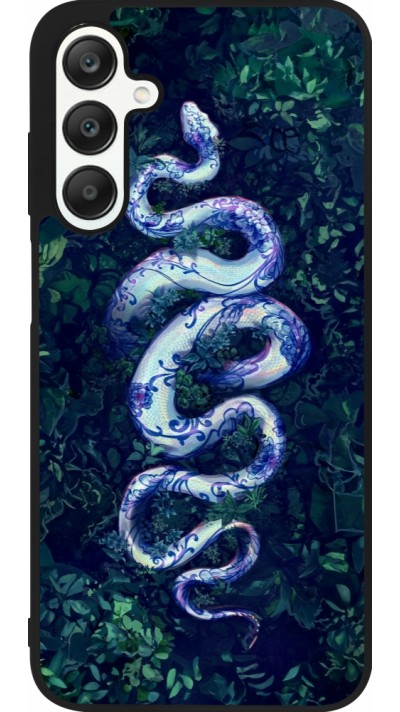 Coque Samsung Galaxy A25 - Silicone rigide noir Serpent Blue Anaconda