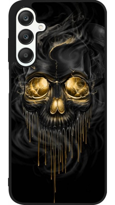 Coque Samsung Galaxy A25 - Silicone rigide noir Skull 02