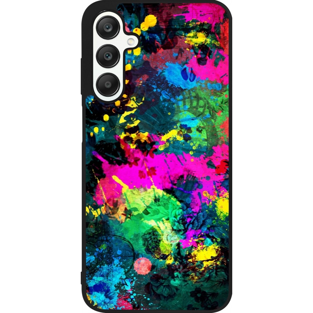 Coque Samsung Galaxy A25 - Silicone rigide noir Splash paint