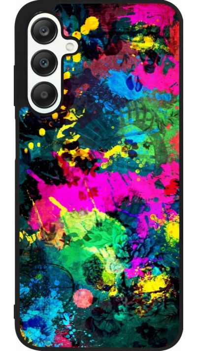 Coque Samsung Galaxy A25 - Silicone rigide noir Splash paint