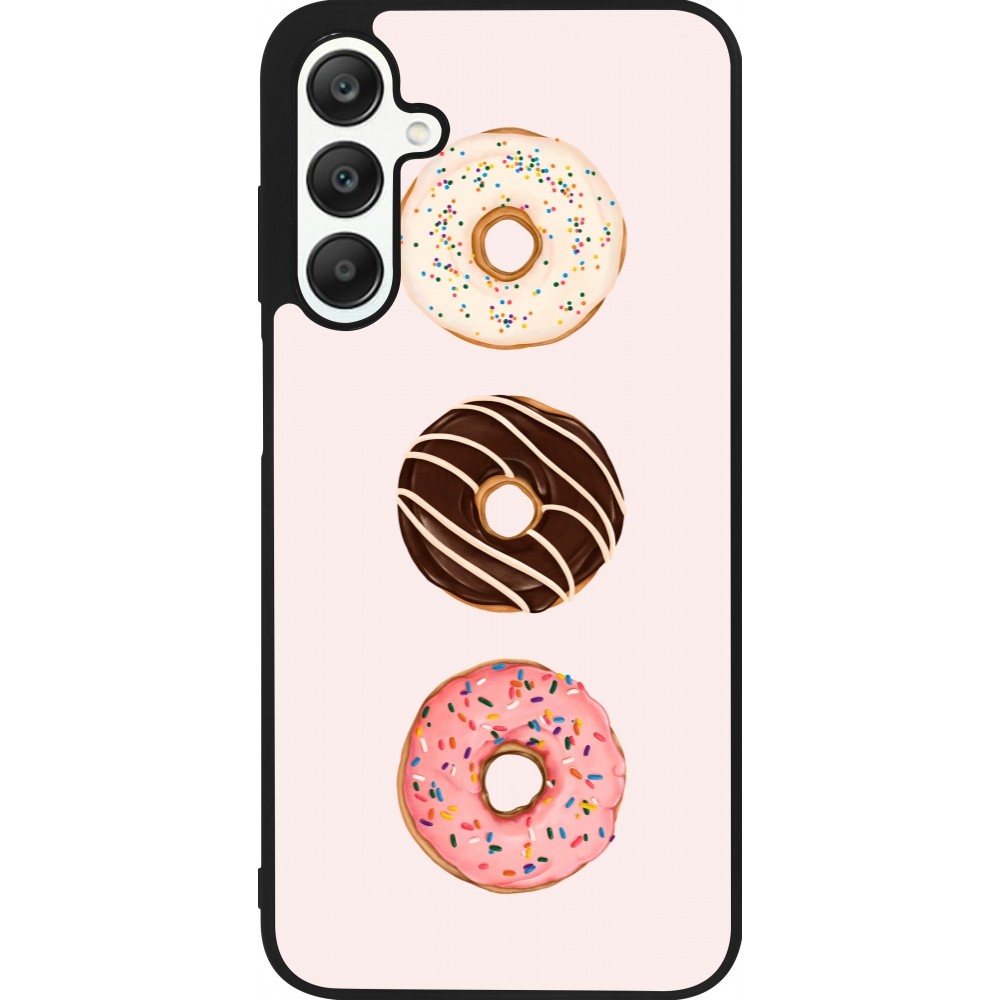 Coque Samsung Galaxy A25 - Silicone rigide noir Spring 23 donuts