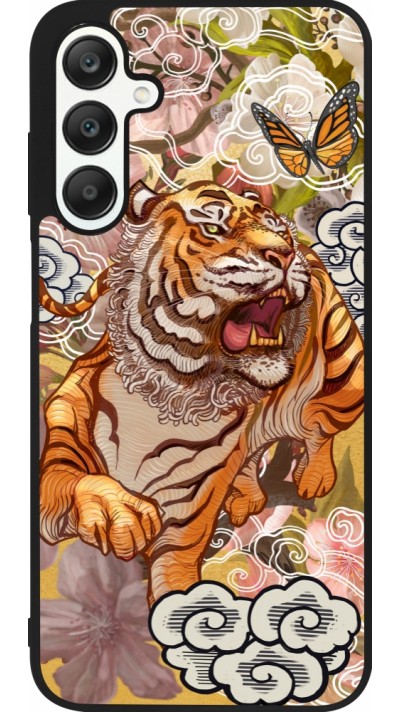 Coque Samsung Galaxy A25 - Silicone rigide noir Spring 23 japanese tiger