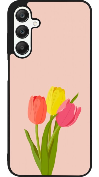 Coque Samsung Galaxy A25 - Silicone rigide noir Spring 23 tulip trio