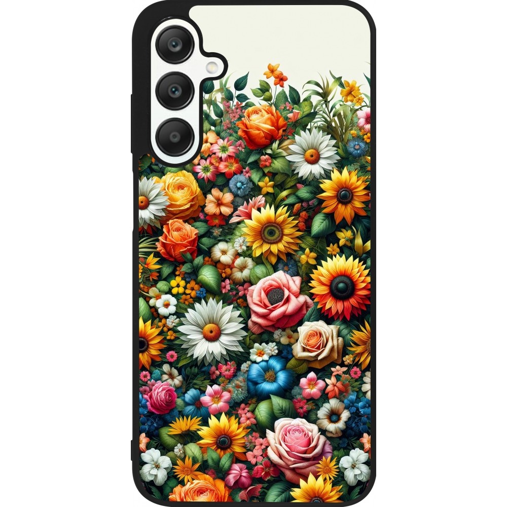 Coque Samsung Galaxy A25 - Silicone rigide noir Summer Floral Pattern