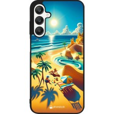 Coque Samsung Galaxy A25 - Silicone rigide noir Sunset Breeze