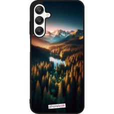 Coque Samsung Galaxy A25 - Silicone rigide noir Sunset Forest Lake