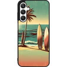 Coque Samsung Galaxy A25 - Silicone rigide noir Surf Paradise