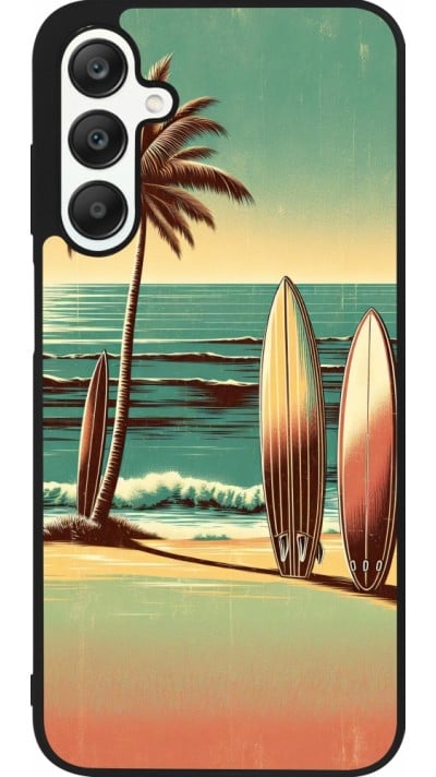 Coque Samsung Galaxy A25 - Silicone rigide noir Surf Paradise