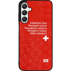 Coque Samsung Galaxy A25 - Silicone rigide noir Swiss Passport