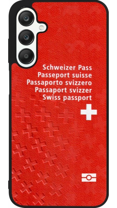 Coque Samsung Galaxy A25 - Silicone rigide noir Swiss Passport