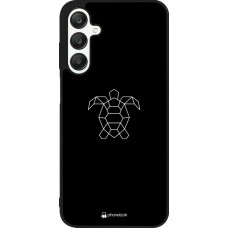 Coque Samsung Galaxy A25 - Silicone rigide noir Turtles lines on black