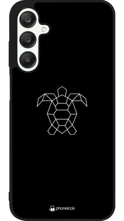 Coque Samsung Galaxy A25 - Silicone rigide noir Turtles lines on black