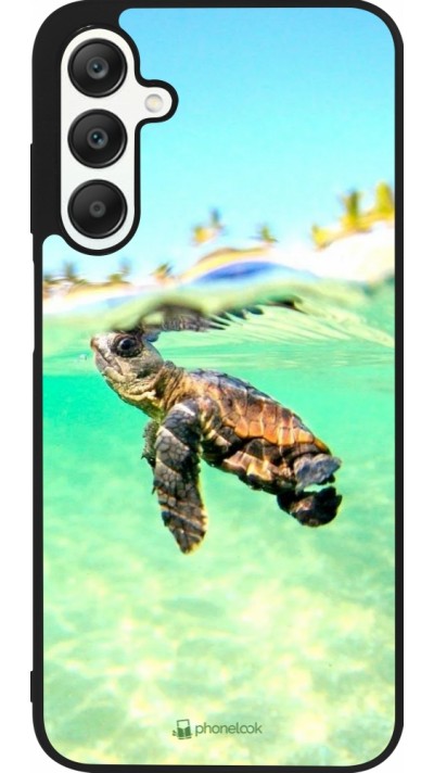 Coque Samsung Galaxy A25 - Silicone rigide noir Turtle Underwater