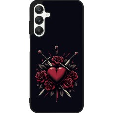 Coque Samsung Galaxy A25 - Silicone rigide noir Valentine 2024 gothic love