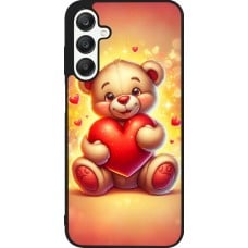 Coque Samsung Galaxy A25 - Silicone rigide noir Valentine 2024 Teddy love