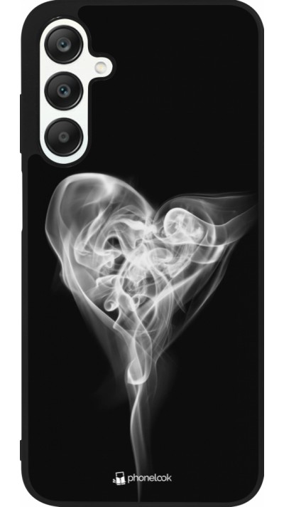 Coque Samsung Galaxy A25 - Silicone rigide noir Valentine 2022 Black Smoke