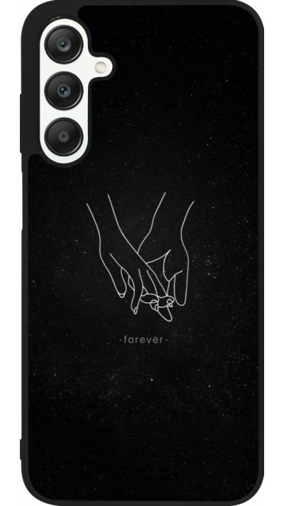 Coque Samsung Galaxy A25 - Silicone rigide noir Valentine 2023 hands forever