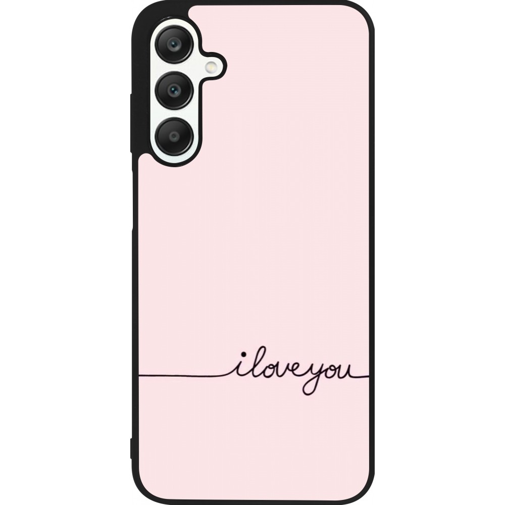 Coque Samsung Galaxy A25 - Silicone rigide noir Valentine 2023 i love you writing