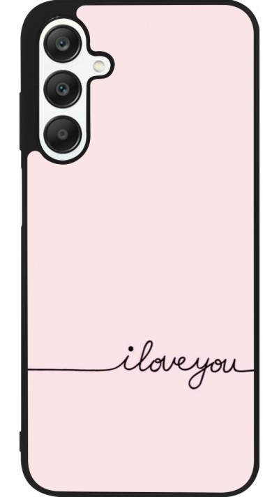 Coque Samsung Galaxy A25 - Silicone rigide noir Valentine 2023 i love you writing