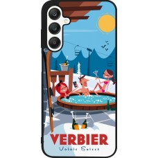 Coque Samsung Galaxy A25 - Silicone rigide noir Verbier Mountain Jacuzzi