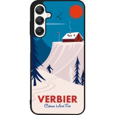 Coque Samsung Galaxy A25 - Silicone rigide noir Verbier Cabane Mont-Fort