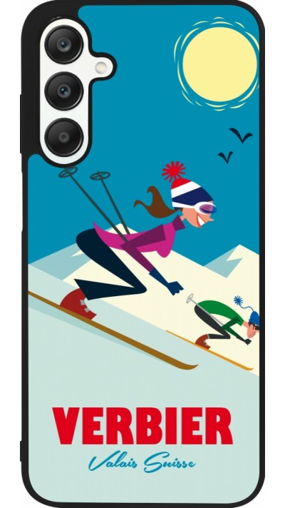 Coque Samsung Galaxy A25 - Silicone rigide noir Verbier Ski Downhill