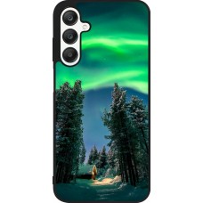 Coque Samsung Galaxy A25 - Silicone rigide noir Winter 22 Northern Lights