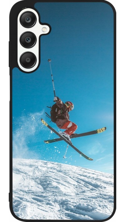 Coque Samsung Galaxy A25 - Silicone rigide noir Winter 22 Ski Jump