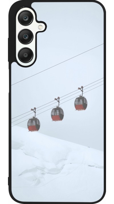 Coque Samsung Galaxy A25 - Silicone rigide noir Winter 22 ski lift