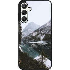 Coque Samsung Galaxy A25 - Silicone rigide noir Winter 22 snowy mountain and lake