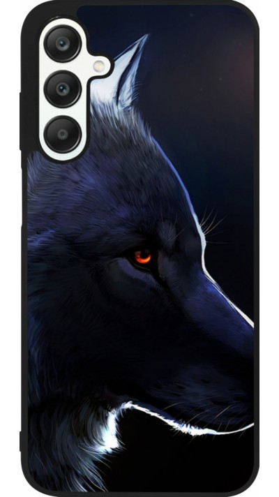 Coque Samsung Galaxy A25 - Silicone rigide noir Wolf Shape