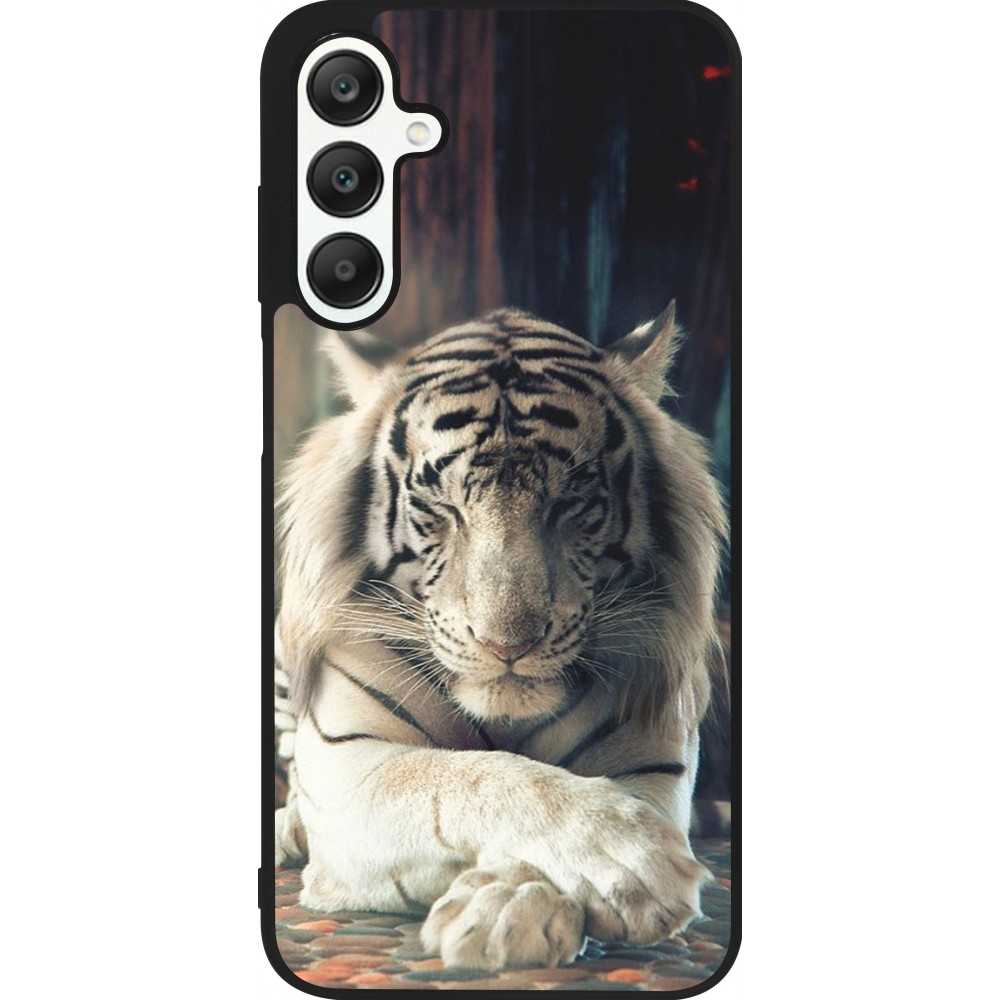 Coque Samsung Galaxy A25 - Silicone rigide noir Zen Tiger