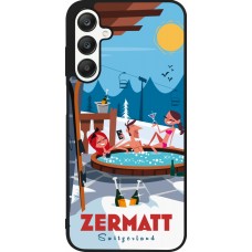 Coque Samsung Galaxy A25 - Silicone rigide noir Zermatt Mountain Jacuzzi