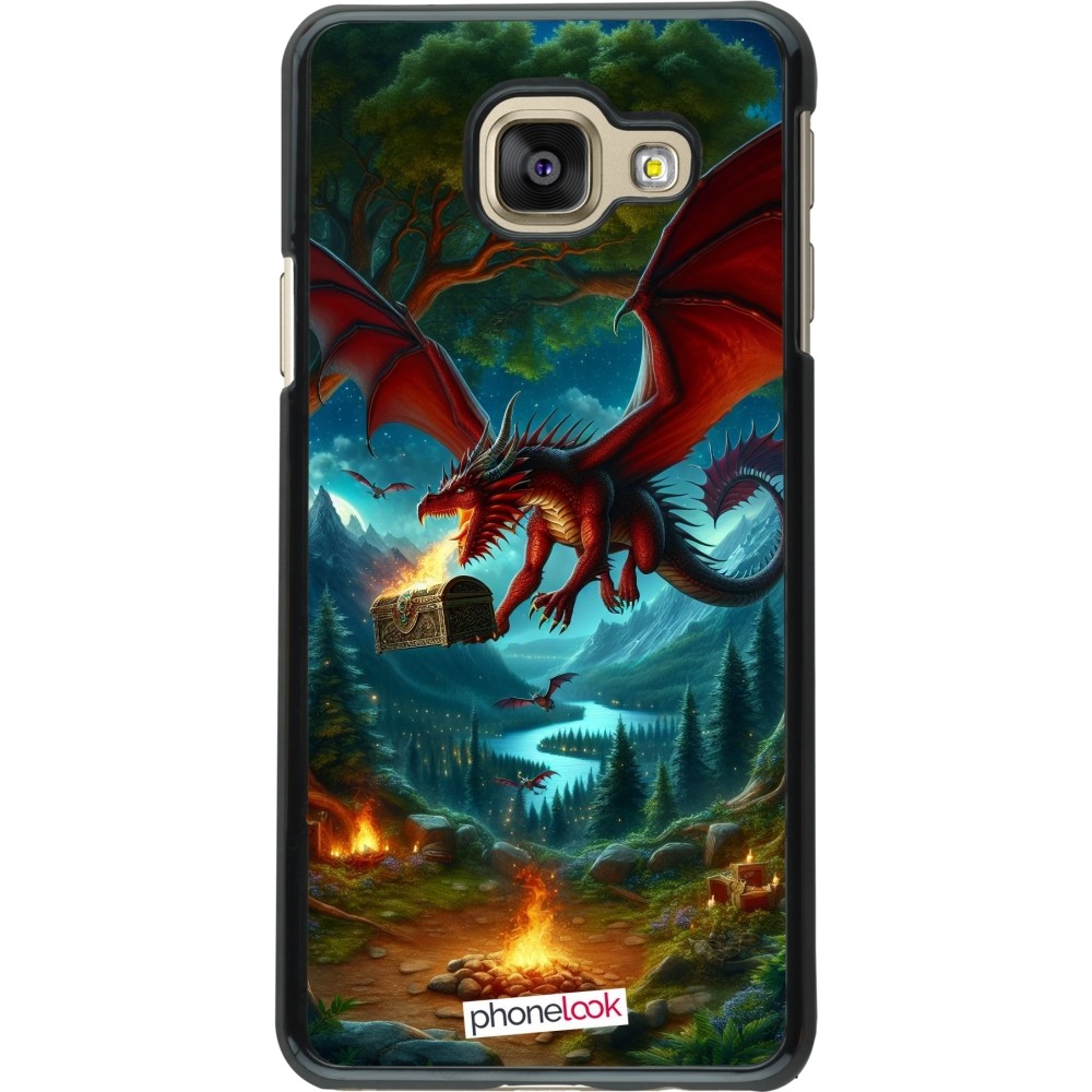 Coque Samsung Galaxy A3 (2016) - Dragon Volant Forêt Trésor