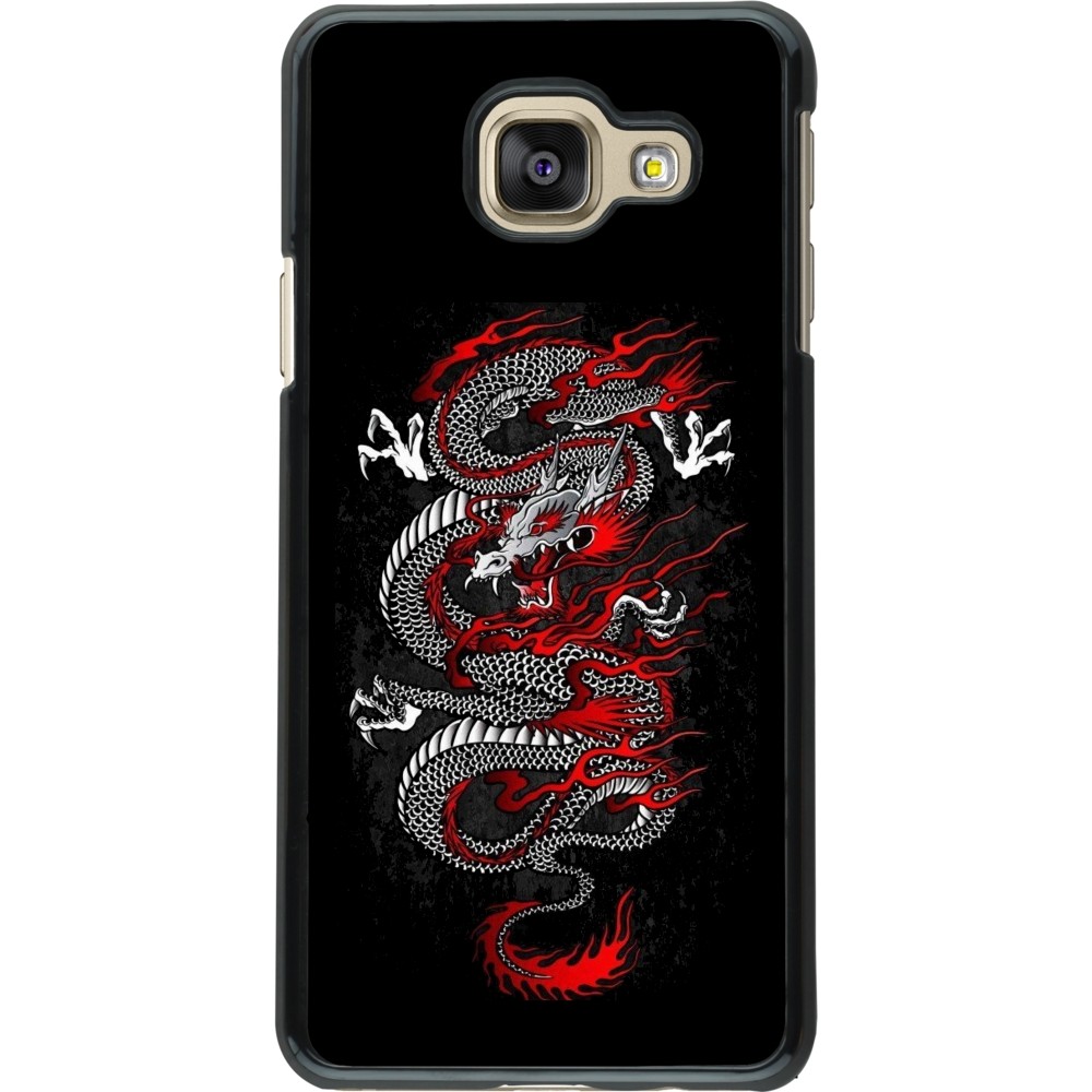 Coque Samsung Galaxy A3 (2016) - Japanese style Dragon Tattoo Red Black