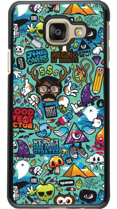 Coque Samsung Galaxy A3 (2016) - Mixed Cartoons Turquoise