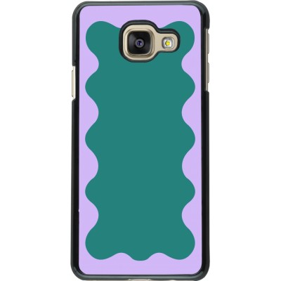 Coque Samsung Galaxy A3 (2016) - Wavy Rectangle Green Purple