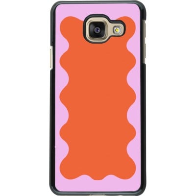 Coque Samsung Galaxy A3 (2016) - Wavy Rectangle Orange Pink