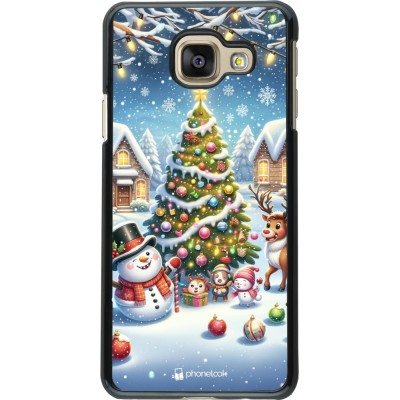 Coque Samsung Galaxy A3 (2016) - Noël 2023 bonhomme de neige et sapin