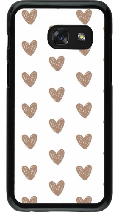 Coque Samsung Galaxy A3 (2017) - Autumn 2024 brown hearts