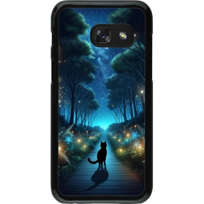 Coque Samsung Galaxy A3 (2017) - Chat noir promenade