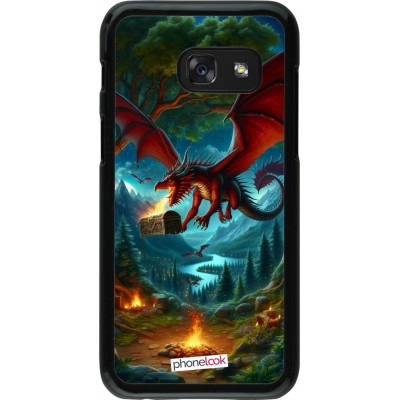 Coque Samsung Galaxy A3 (2017) - Dragon Volant Forêt Trésor