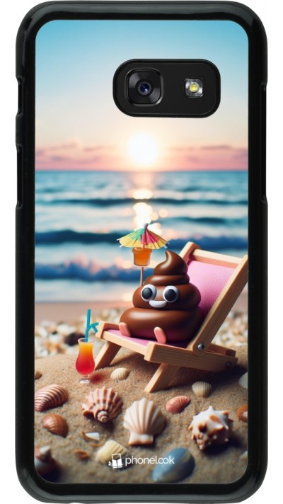 Coque Samsung Galaxy A3 (2017) - Emoji caca sur chaise longue