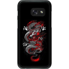 Coque Samsung Galaxy A3 (2017) - Japanese style Dragon Tattoo Red Black