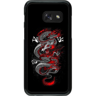 Coque Samsung Galaxy A3 (2017) - Japanese style Dragon Tattoo Red Black