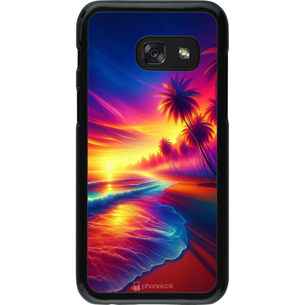 Coque Samsung Galaxy A3 (2017) - Plage coucher soleil flashy